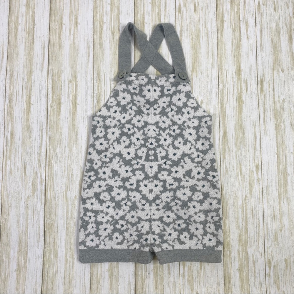 Barefoot Dreams Cozy Chic Ultra Lite Gray & White Floral Romper